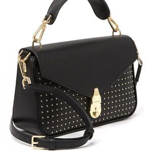 Calvin Klein Daytonna Studded Leather Bag, Black, NWT